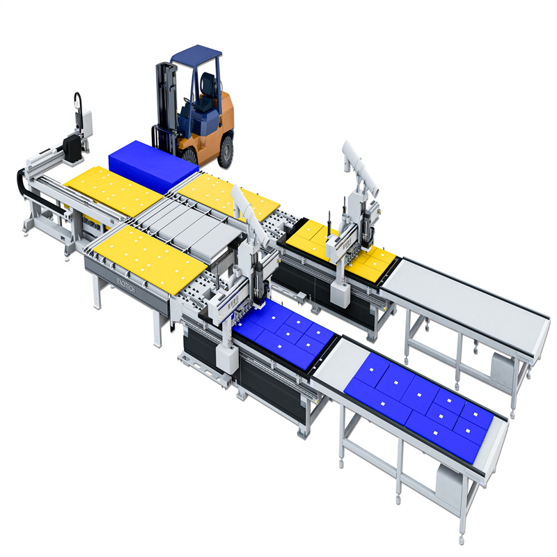 Unitate de cuibărire a fabricii de mobilă inteligentă CNC pentru prelucrarea lemnului